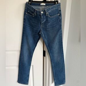 Sandro Paris Skinny Jeans Size 27 Blue Denim High Rise BNWT Missing Button